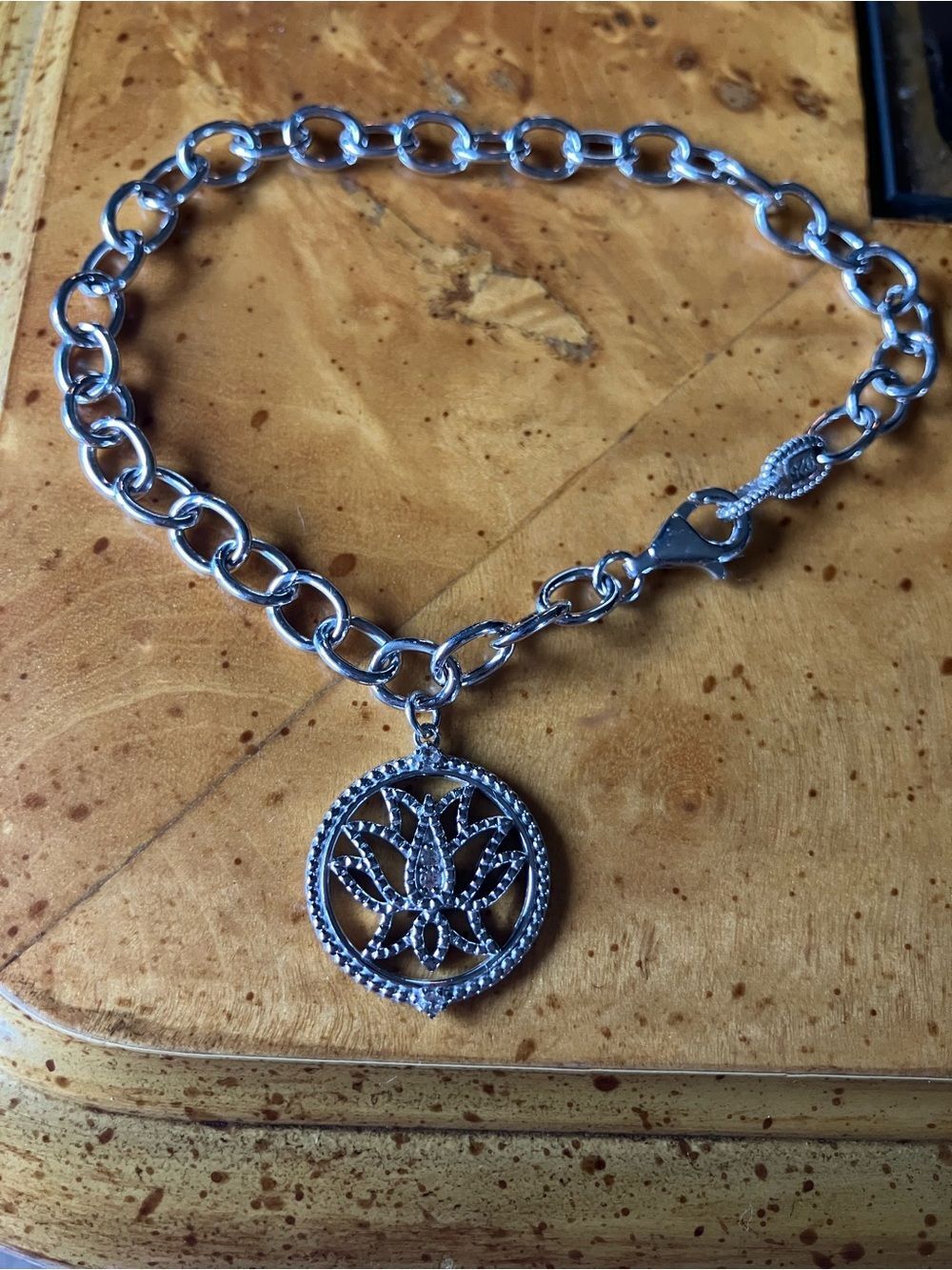 Judith Ripka Lotus Charm Bracelet